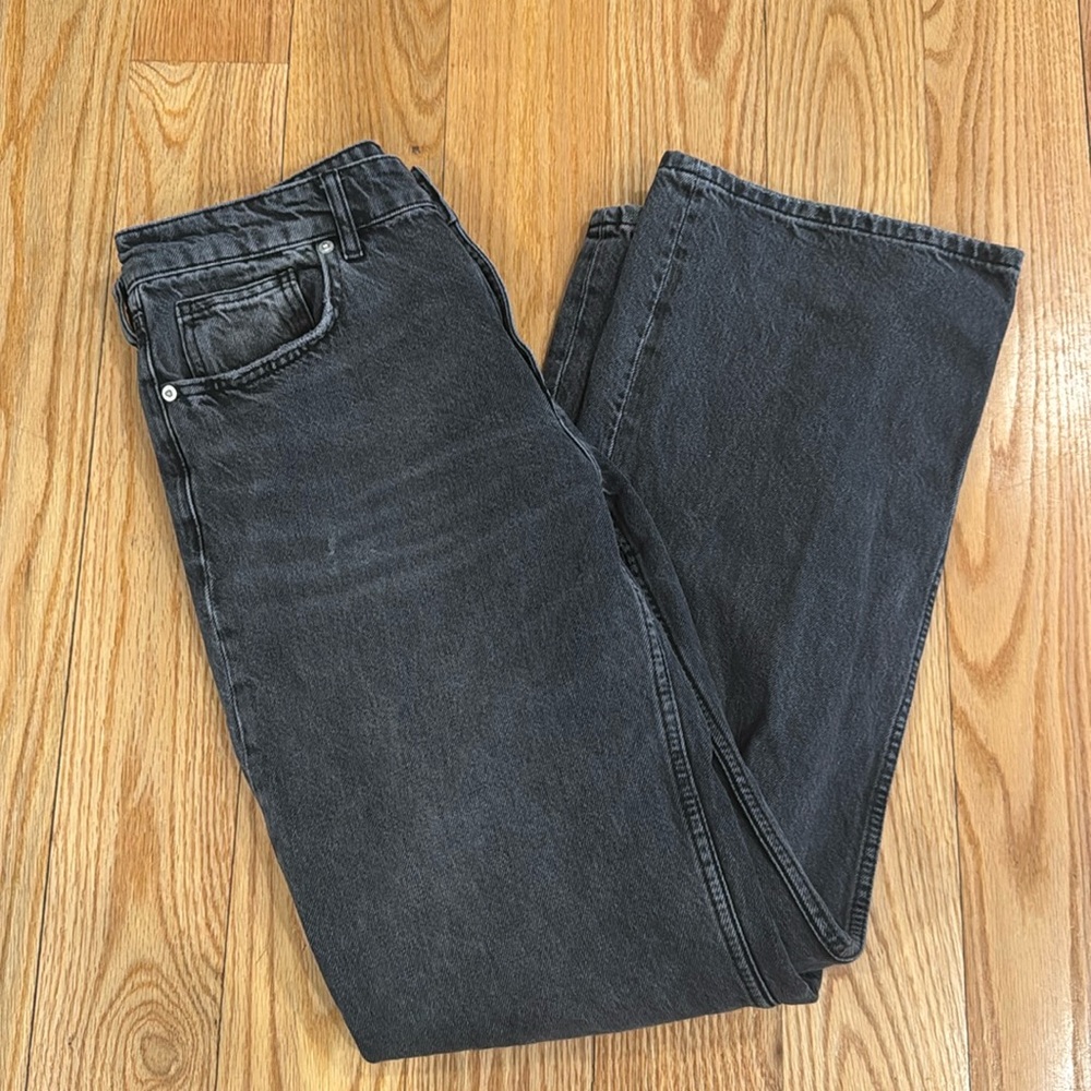 ZARA WIDE LEG BLACK JEANS
